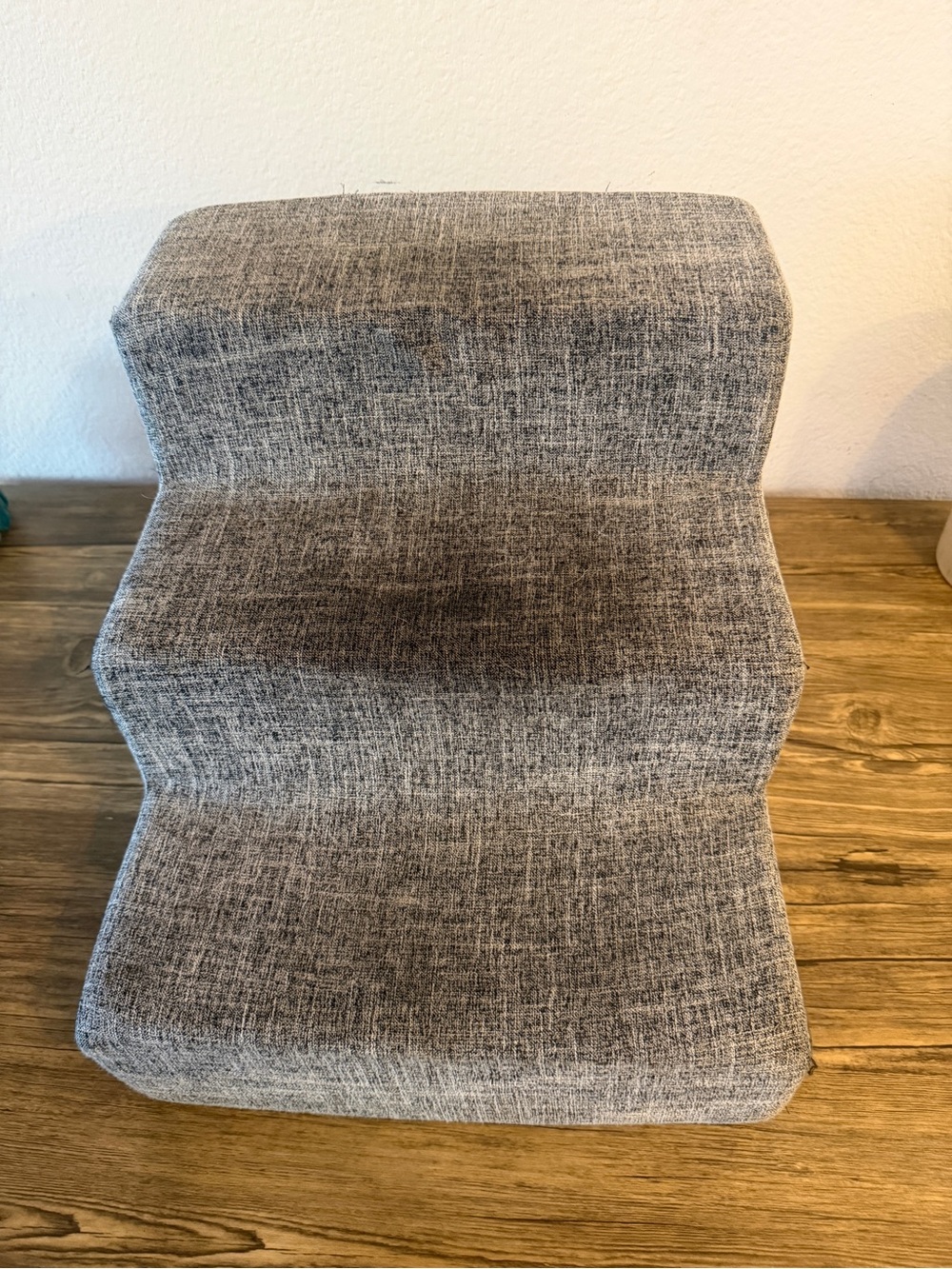 Gray Upholstered Pet Step Stool - Best Pet Supplies
